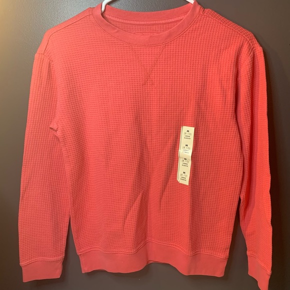 Cat & Jack Other - Cat & Jack Girls' Cozy Waffle Long Sleeve Shirt Size:M(8/10) Light Red / NWT